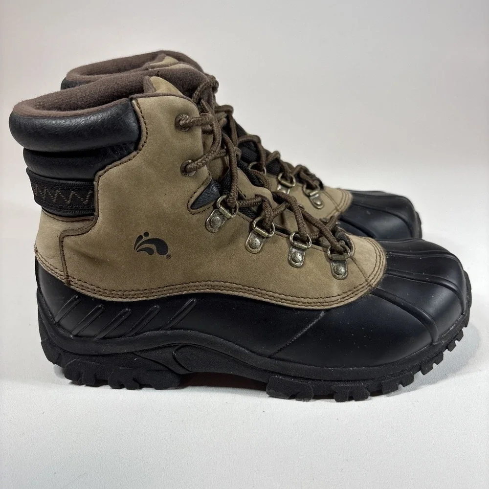 Aqua Duck Rain‎ Snow Boots 6m Brown